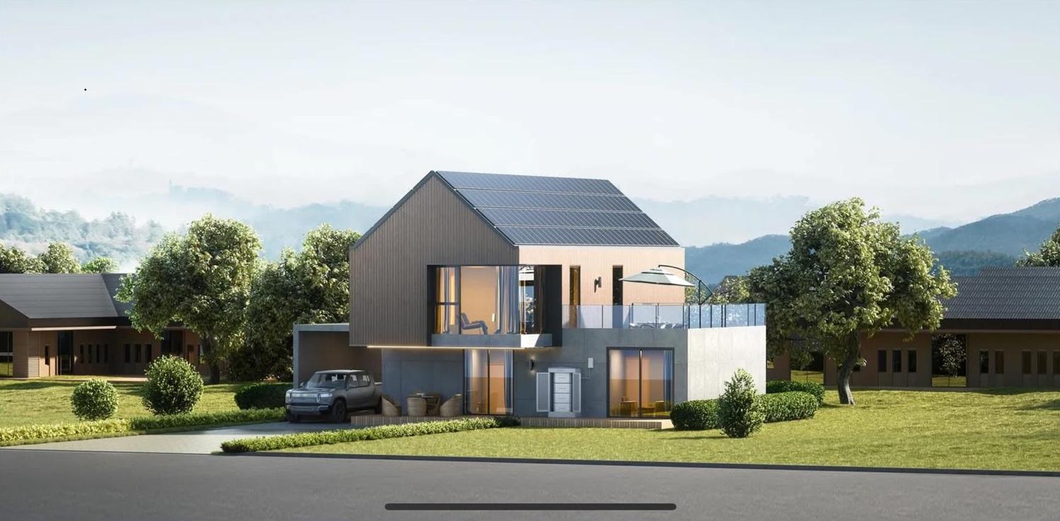 Casa con panel solar, bateria y carga vehicular - Energias Alternas